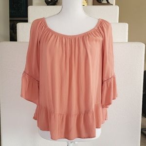 Boho Floaty Top Mossimo Coral Peach Medium
